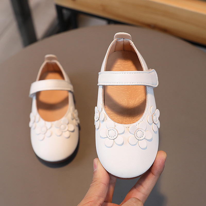 3D Floral Mary Jane Flats - Ultra-Soft, Slip-Resistant, Lightweight, Breathable, Easy-On Shoes for Girls - Comfortable and Stylish Footwear