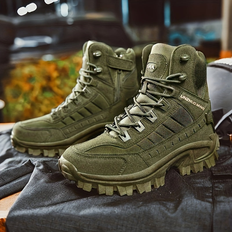 Mens Premium Suede Hiking Boots - Ultra-Durable, Anti-Skid Traction, Pillow Comfort - Perfect for Excursions, Trekking, and Hunting Adventures