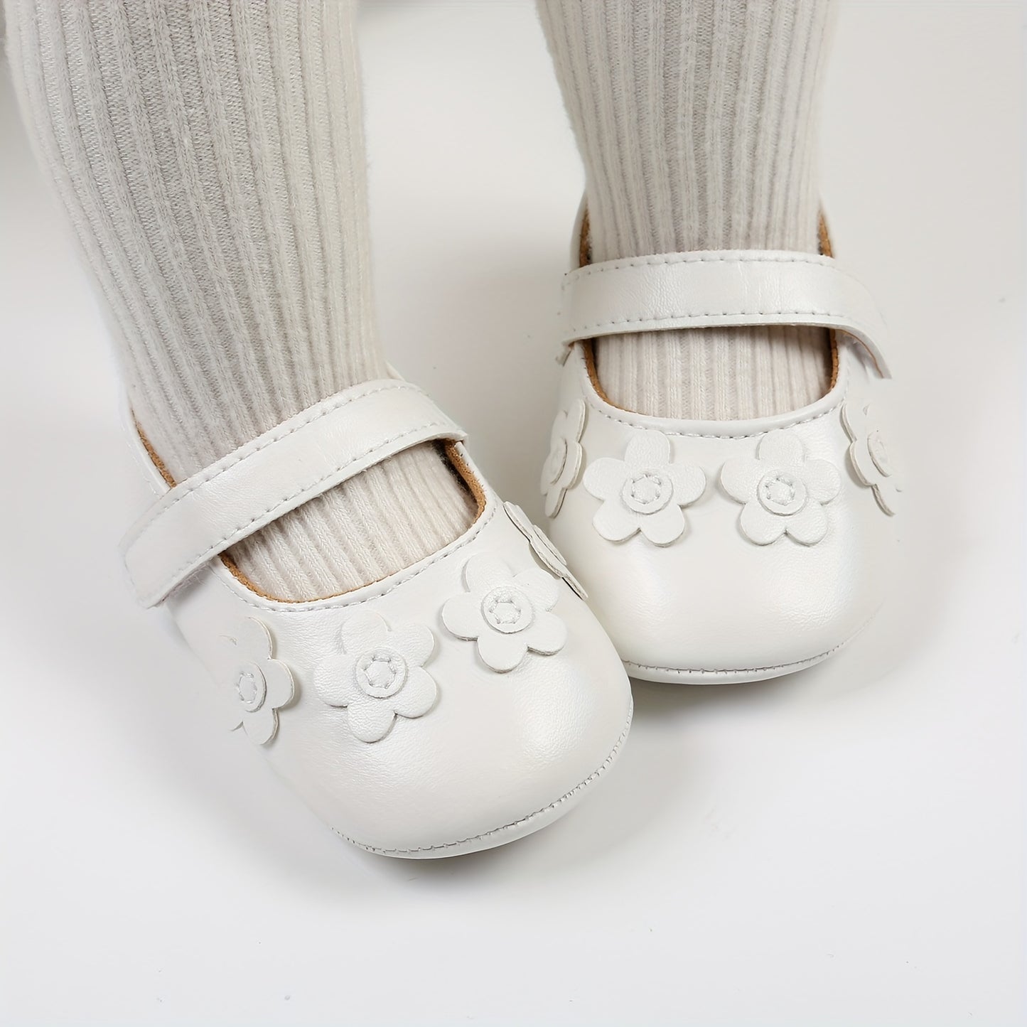 Baby Girls Mary Jane Flats With Bowknot Non Slip Soft Sole Newborn Infant Toddler First Walker Crib Dress Shoes