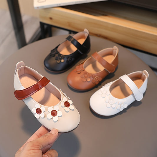 3D Floral Mary Jane Flats - Ultra-Soft, Slip-Resistant, Lightweight, Breathable, Easy-On Shoes for Girls - Comfortable and Stylish Footwear