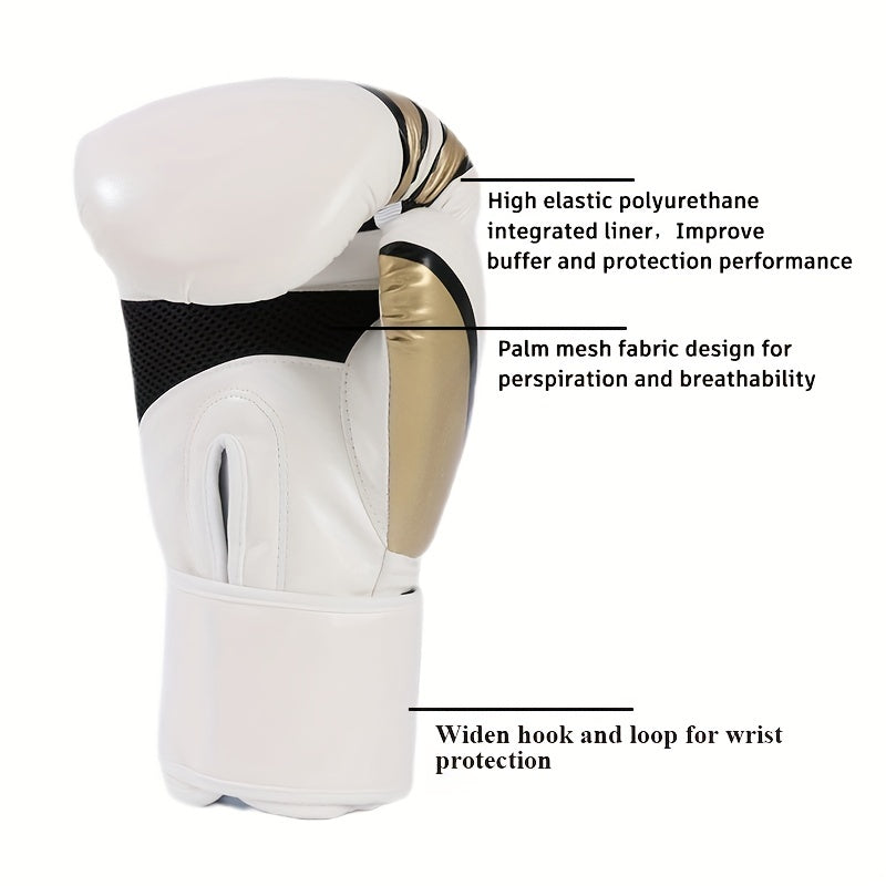 Professional Sparring Gloves 6 8 10 12 Oz, Competition Boxing Fighter Glove, Padded Wrist Support, Kickboxing Fighting Training
