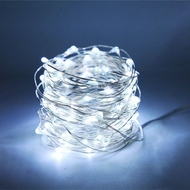 1pc Creative Fairy String Lights - 1m10/2m20/3m30/5m50/10m100LED, Multi-Scene Decorations for Bedroom, Party, Wedding, Outdoor Camping, Hiking, Christmas, Halloween, Gifts for Mom, Mother's Day, Ramadan, Valentine's Day