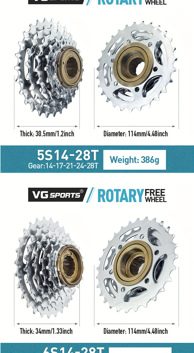 High-Performance Bicycle Freewheel with Smooth Shifting - Compatible with Rotating Bisiklet Hub - Choose from 5 to 11 Speeds and 14-36T Gear Range