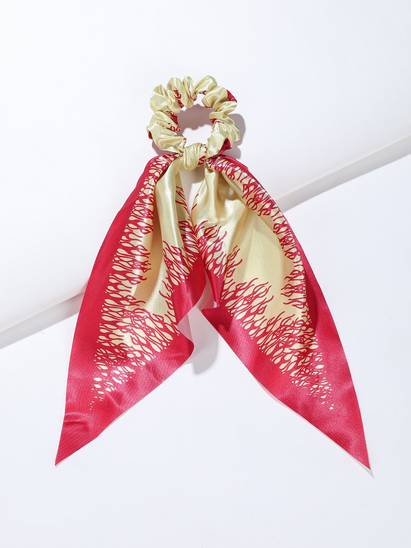 4pcs Adorable Japanese Anime Cartoon Printed Fabric Bowknot Hair Scarves with Elastic Hair Ties for Women - Soft, Comfortable, and Easy to Wear Ponytail Holders for Various Hairstyles - Cute Hair Accessories for Anime Fans