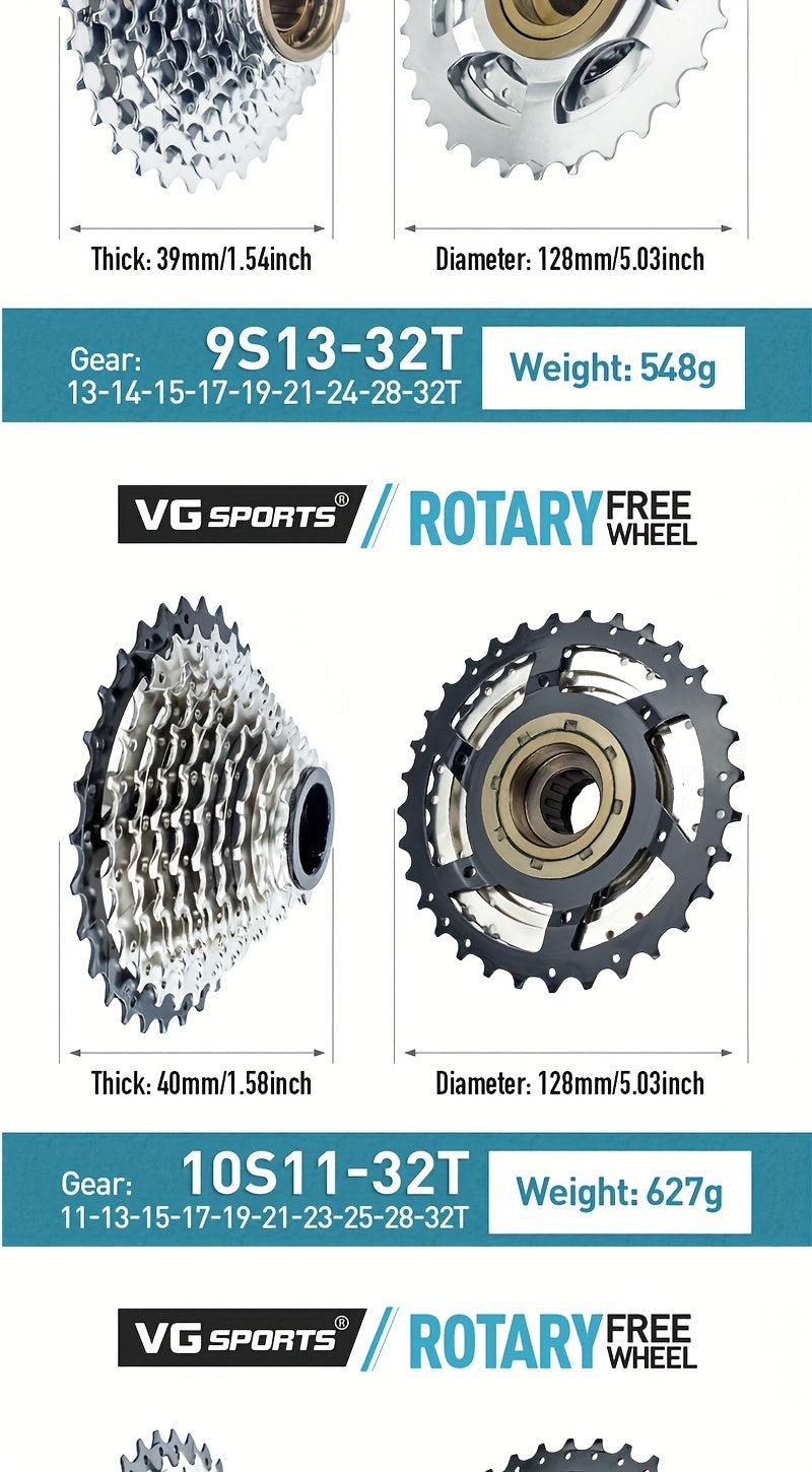 High-Performance Bicycle Freewheel with Smooth Shifting - Compatible with Rotating Bisiklet Hub - Choose from 5 to 11 Speeds and 14-36T Gear Range