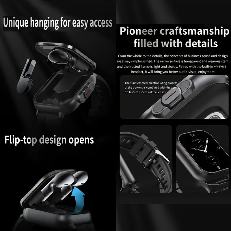 Smart Earphone Watches for Men And Women Support Wireless Calls, Custom Dial Switching, Multiple Sports Modes, Calendar Calculator, Mini Games, Etc. Holiday Gifts for Men And Women, Christmas Gifts