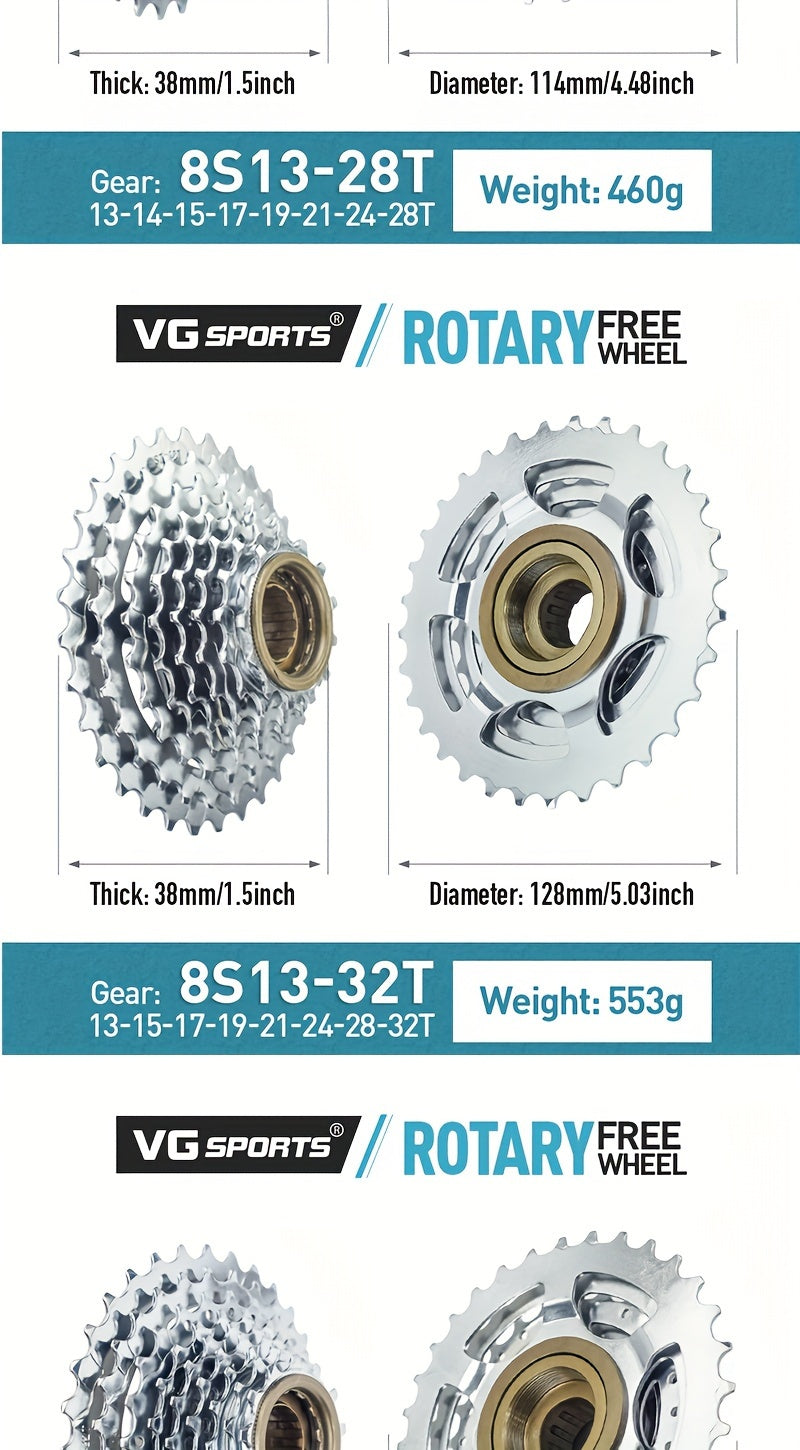 High-Performance Bicycle Freewheel with Smooth Shifting - Compatible with Rotating Bisiklet Hub - Choose from 5 to 11 Speeds and 14-36T Gear Range