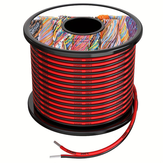 ENBOHAO 18 Gauge Silicone Wire, 100ft/30m, 110V-240V, Industrial Electrical Wire for Home and Commercial Use, Durable and Flexible, with Color-Coded Wires for Easy Installation, Commercial Electrical Wire | Colorcoded Wires |