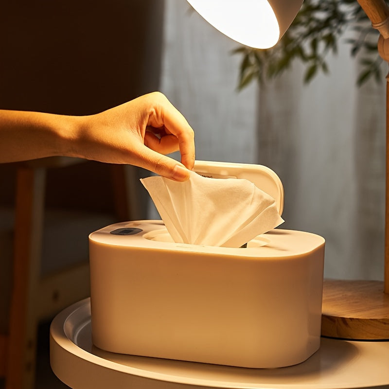 USB Wipe Warmer, Wet Wipes Dispenser, Plain Color Wipe Warmer For Travel Home Car, Large Capacity Wet Wipe Dispenser, Battery Not Included