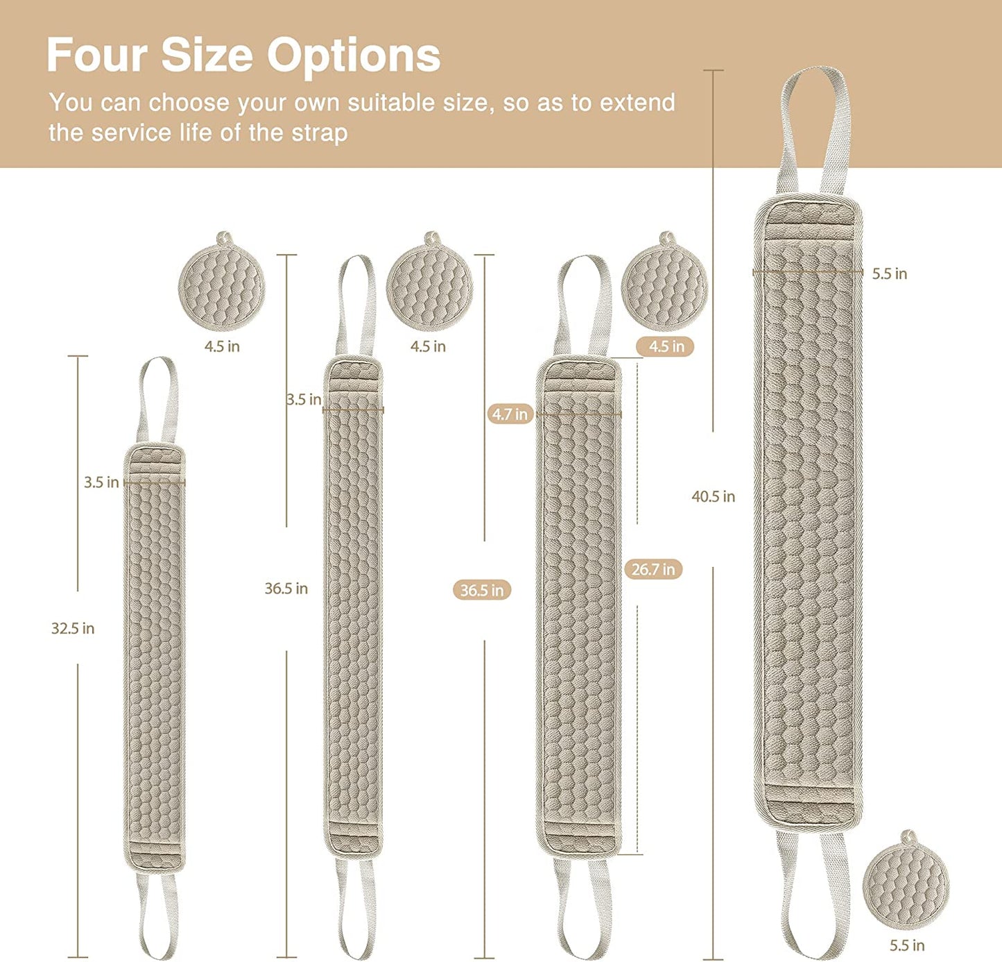 [Back Scrubber] Deep Cleansing Back Scrubber for Men and Women - Exfoliates and Relaxes Your Body in the Shower or Bath