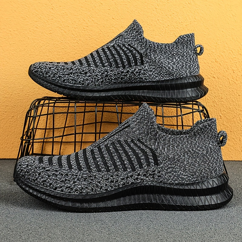 [Lightweight Breathable Running Shoes] Men's Slip On Breathable Lightweight Running Shoes, Outdoor Casual Walking Shoes Men's Sneakers