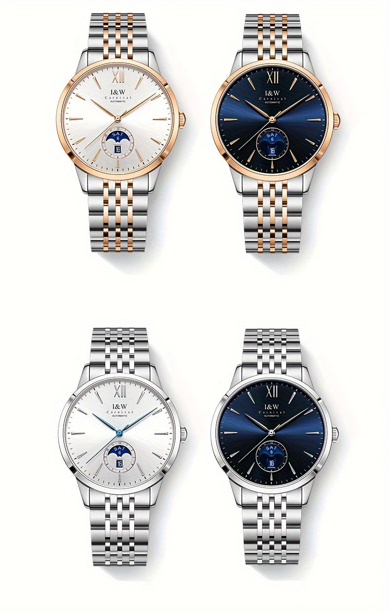 Carnival high-end brand mechanical watches for men stainless steel sapphire mirror fashion sports watches for men holiday gifts