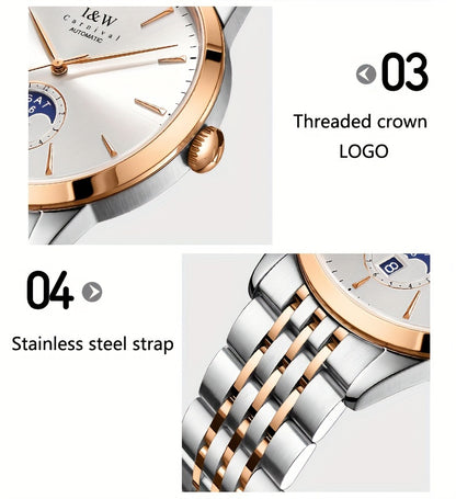 Carnival high-end brand mechanical watches for men stainless steel sapphire mirror fashion sports watches for men holiday gifts