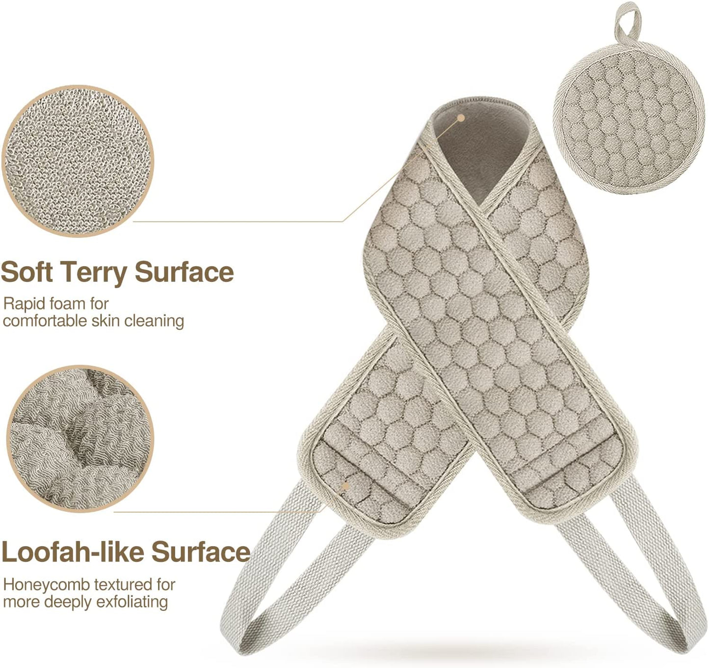 [Back Scrubber] Deep Cleansing Back Scrubber for Men and Women - Exfoliates and Relaxes Your Body in the Shower or Bath