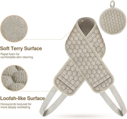 [Back Scrubber] Deep Cleansing Back Scrubber for Men and Women - Exfoliates and Relaxes Your Body in the Shower or Bath