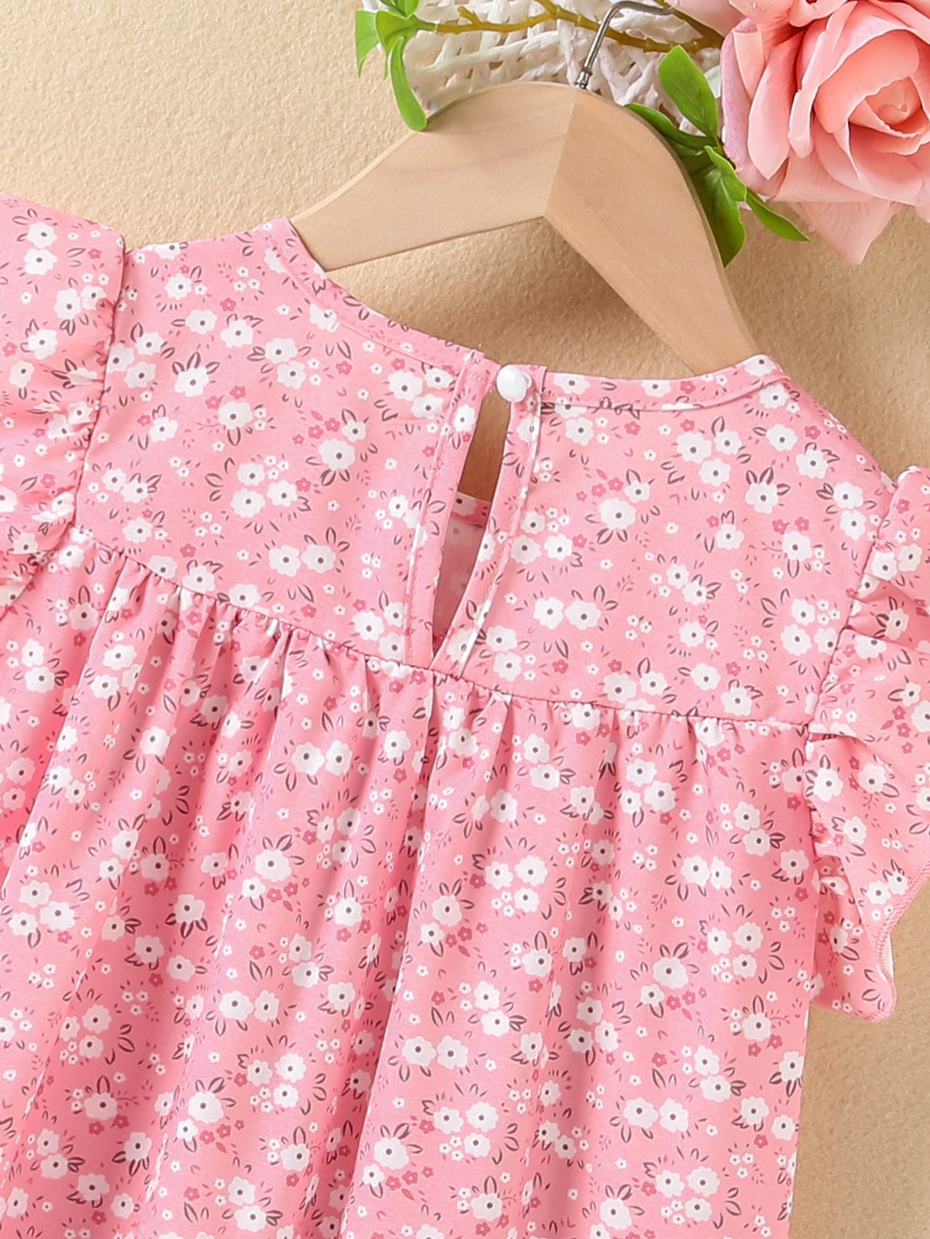 Girls' Summer Floral Princess Sundress - Sleeveless, Easy-Care, Elegant Crew Neck with Flared Hem