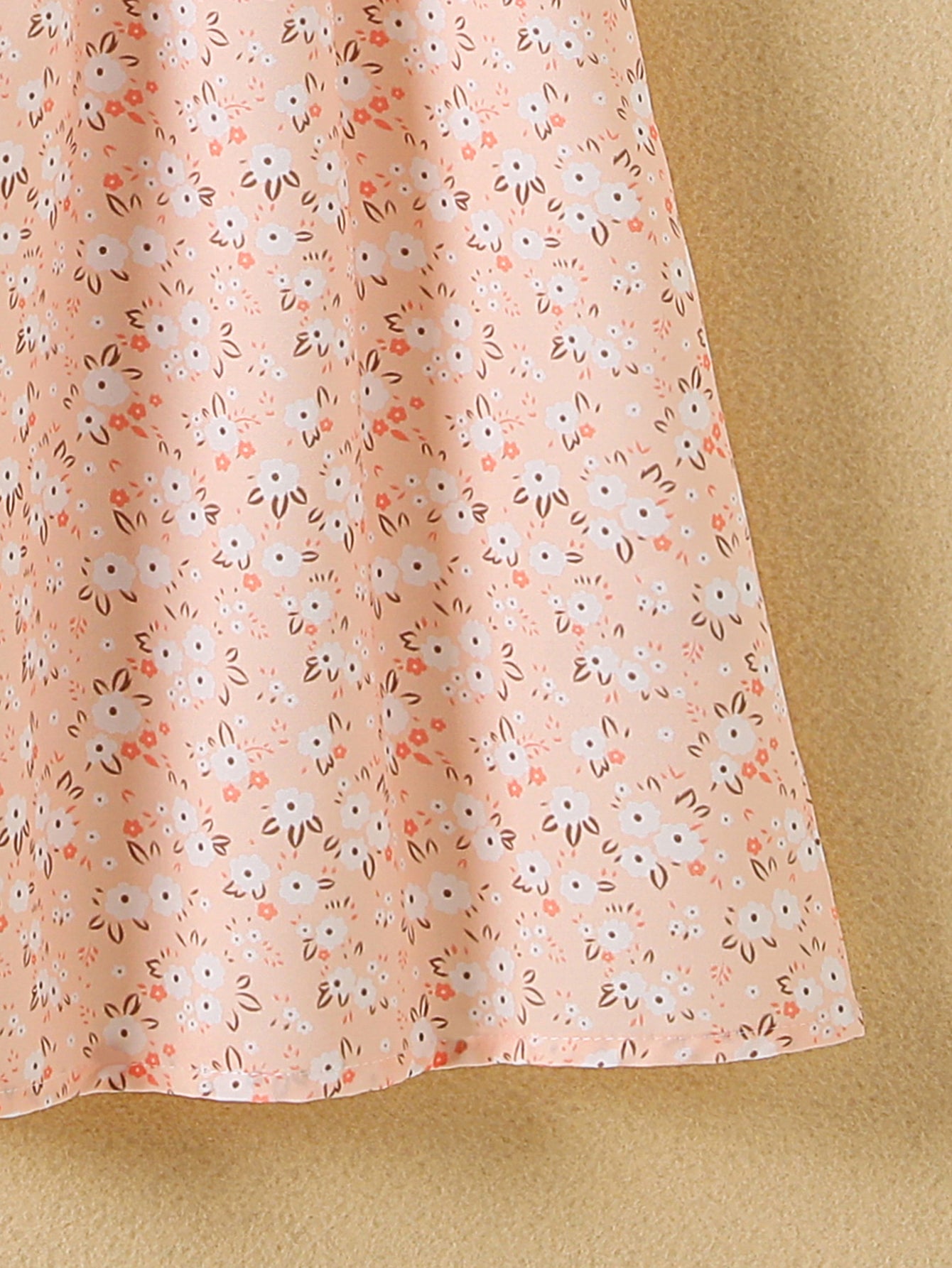 Girls' Summer Floral Princess Sundress - Sleeveless, Easy-Care, Elegant Crew Neck with Flared Hem