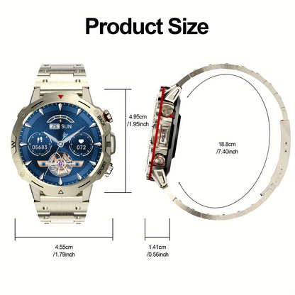 Smart Watches For Men, Military Tactical Style Watch For Make And Answer Call, 1.39'' Fitness Tracker With 100+ Sports Modes, Smart Watch For Android IOS With 24 Hours Health Monitor