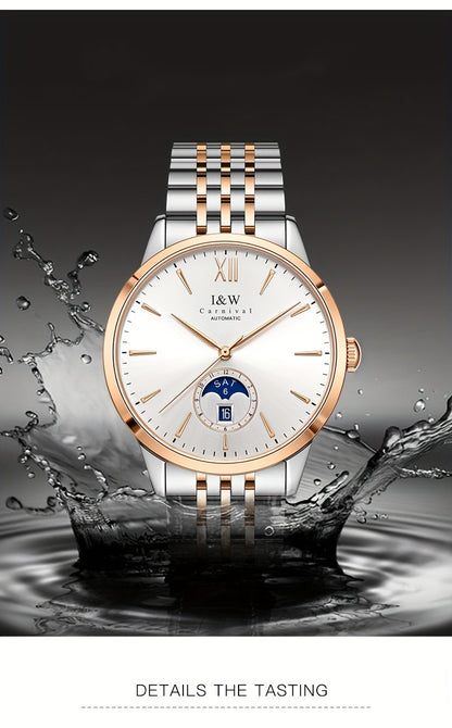 Carnival high-end brand mechanical watches for men stainless steel sapphire mirror fashion sports watches for men holiday gifts