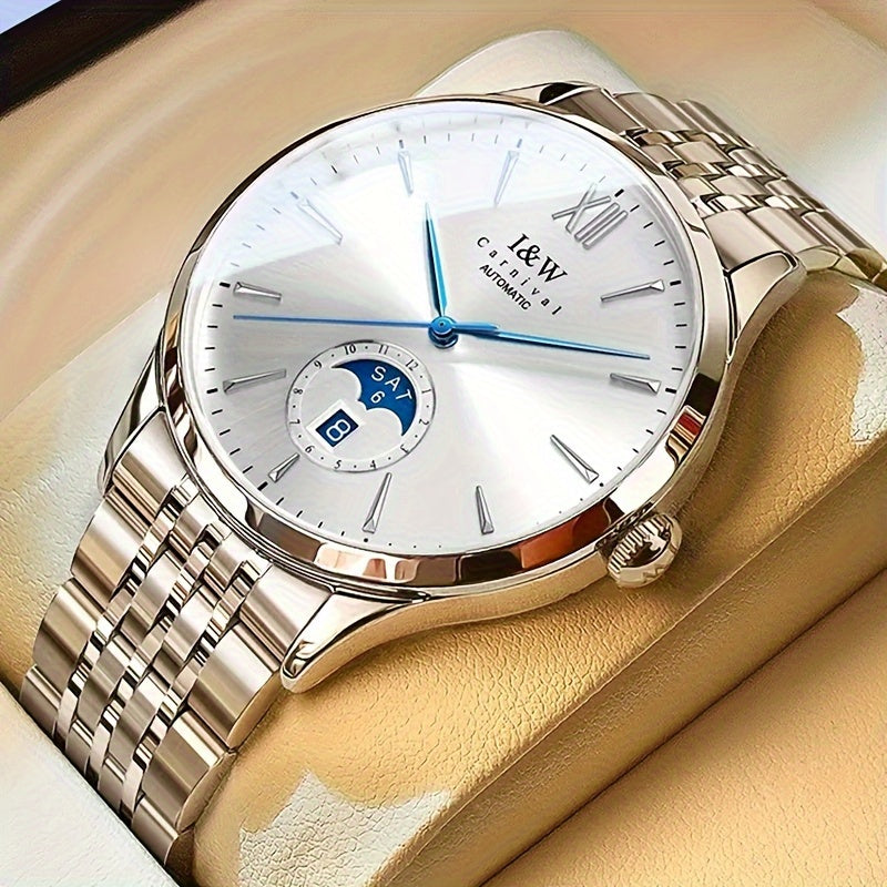 Carnival high-end brand mechanical watches for men stainless steel sapphire mirror fashion sports watches for men holiday gifts