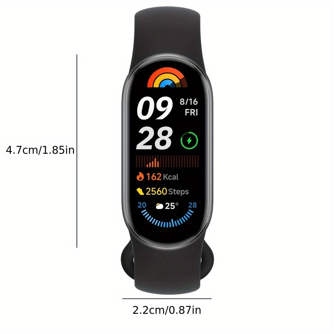 Xiaomi Smart Band 9 1.62inch AMOLED Display, Fitness Tracker, 233 MAh Battery, Up To 21 Days Of Battery Life, BT Wireless 5.4, 150+ SPorts Modes, All-Day Health And Fitness Monitoring, Smart Watch Fashion Watches For Men & Wo