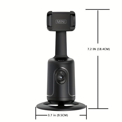 [HKXYK 360° Tripod] HKXYK 360° Rotating Face Tracking Tripod for Phone | Smart Vlogging & Streaming Holder with Rechargeable Battery, Stable Phone Mount for Live Videos, Outdoor Photography, Travel Vlogging, Modern Design,