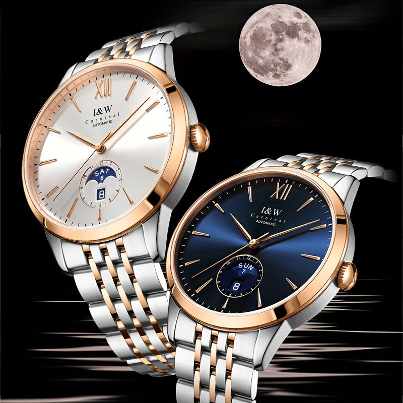 Carnival high-end brand mechanical watches for men stainless steel sapphire mirror fashion sports watches for men holiday gifts