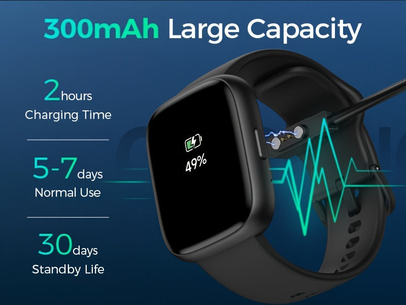 100+ Sports Smart Watches For Men Women, 1.83" HD Full Screen Touch Watch With Wireless Call, Pedometer, Fitness Tracker, Calculator, Music Control, Alexa Voice, Rechargeable Lithium Battery, USB Charging, Multi-language Supp
