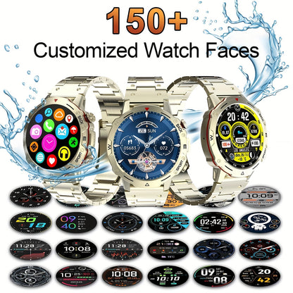 Smart Watches For Men, Military Tactical Style Watch For Make And Answer Call, 1.39'' Fitness Tracker With 100+ Sports Modes, Smart Watch For Android IOS With 24 Hours Health Monitor