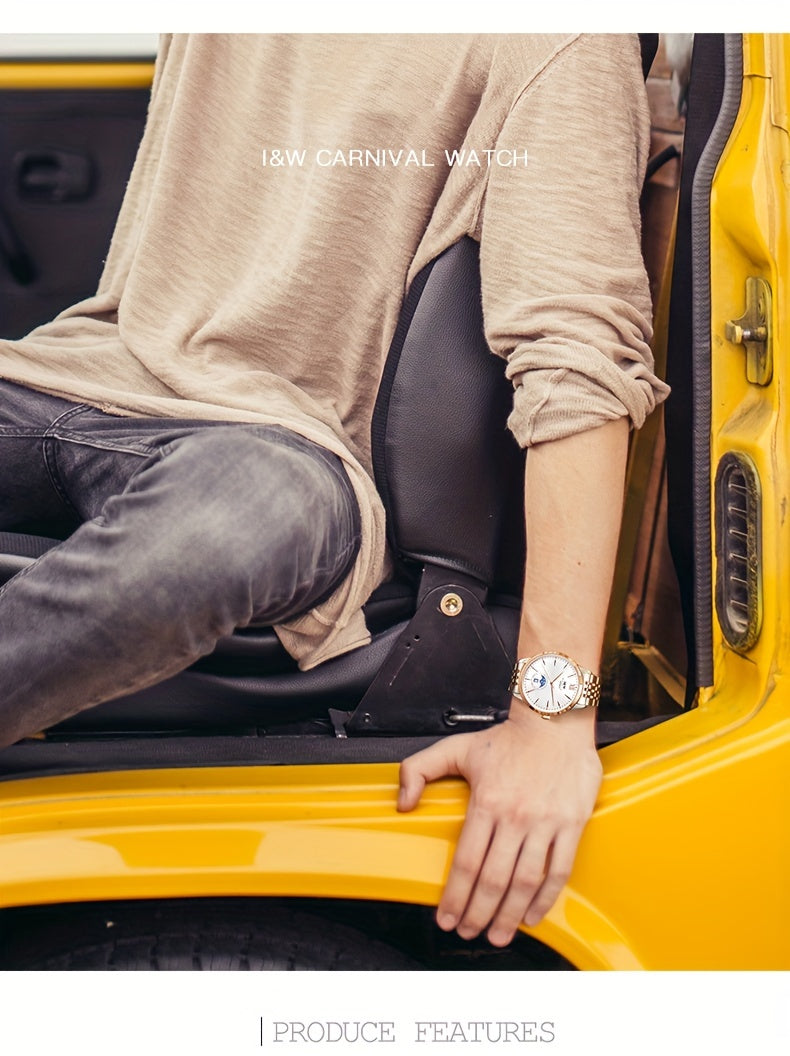 Carnival high-end brand mechanical watches for men stainless steel sapphire mirror fashion sports watches for men holiday gifts