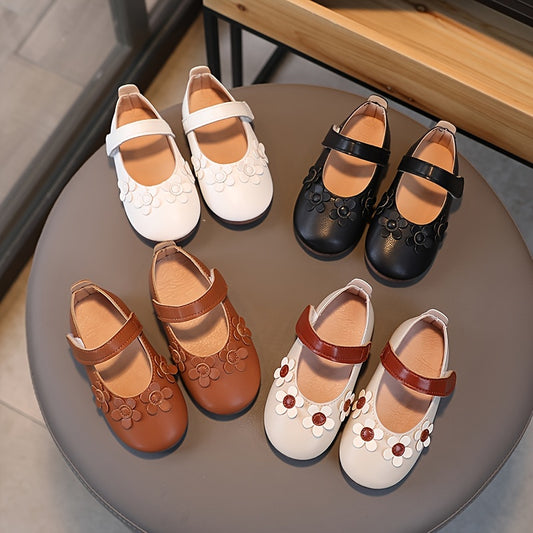 3D Floral Mary Jane Flats - Ultra-Soft, Slip-Resistant, Lightweight, Breathable, Easy-On Shoes for Girls - Comfortable and Stylish Footwear