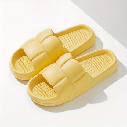 Soft & Silent EVA Slippers: Quick-Drying, Anti-Skid, Stylish Striped Design for Indoor/Outdoor Comfort