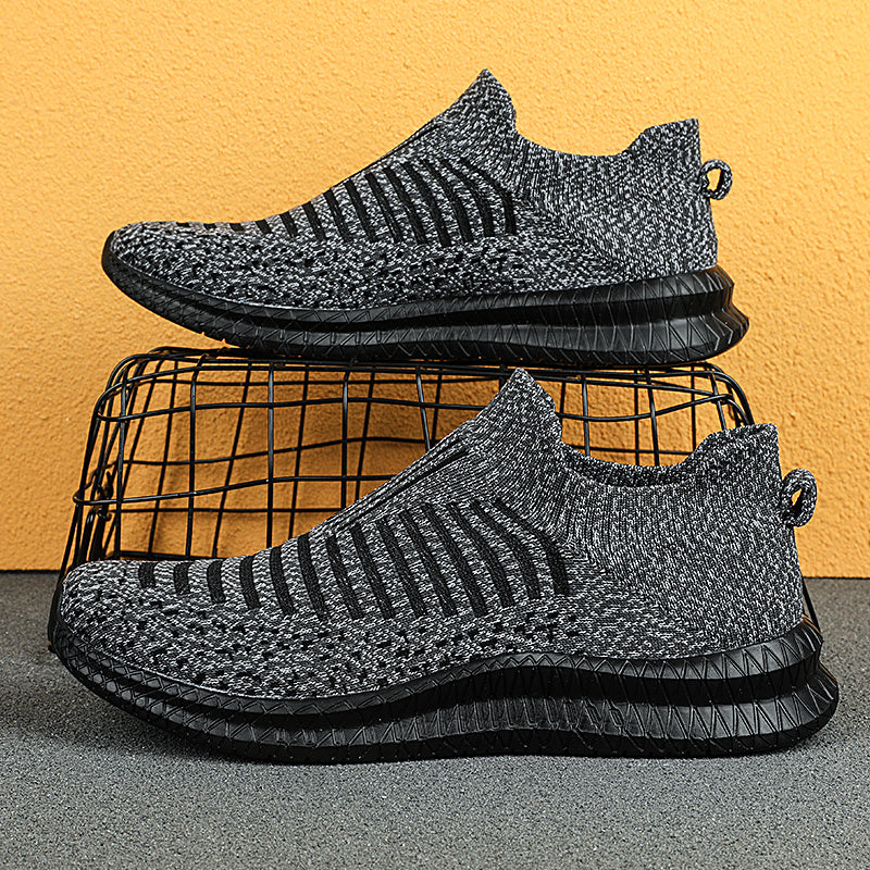 [Lightweight Breathable Running Shoes] Men's Slip On Breathable Lightweight Running Shoes, Outdoor Casual Walking Shoes Men's Sneakers