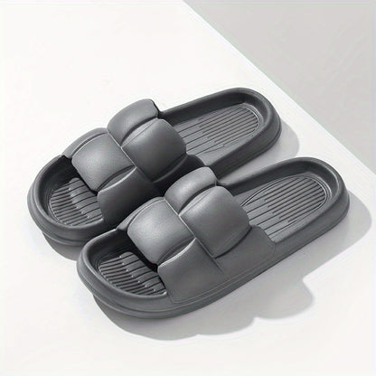 Soft & Silent EVA Slippers: Quick-Drying, Anti-Skid, Stylish Striped Design for Indoor/Outdoor Comfort