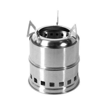 Portable Outdoor Camping Stove: Mini, Stainless Steel, Wood Burning - Perfect for Your Next Adventure!