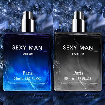 55ml Long-Lasting Eau De Parfum for Men - Refreshing Cologne Perfume with Seductive Scent, Perfect for Dating, Daily Life, and as a Thoughtful Christmas or Father's Day Gift for Him