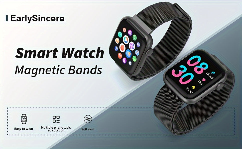 EarlySincere Smart Watches For Men WomenAnswer/Make Call, 1.9'' HD Full Touch Screen Fitness Tracker, Sleep Monitor, Fitness Watch For Android/ IOS