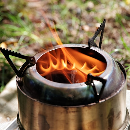 Portable Outdoor Camping Stove: Mini, Stainless Steel, Wood Burning - Perfect for Your Next Adventure!