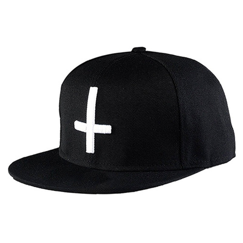 Casual Fashion Creative Black Adjustable Hip Hop Cross Men's Baseball Cap