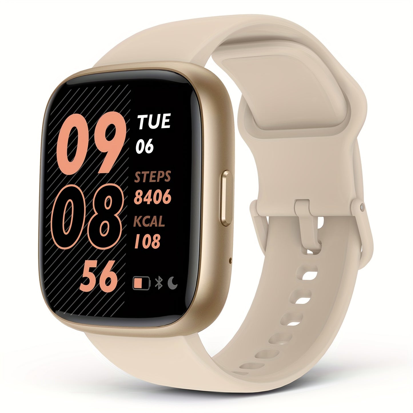 100+ Sports Smart Watches For Men Women, 1.83" HD Full Screen Touch Watch With Wireless Call, Pedometer, Fitness Tracker, Calculator, Music Control, Alexa Voice, Rechargeable Lithium Battery, USB Charging, Multi-language Supp