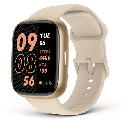 100+ Sports Smart Watches For Men Women, 1.83" HD Full Screen Touch Watch With Wireless Call, Pedometer, Fitness Tracker, Calculator, Music Control, Alexa Voice, Rechargeable Lithium Battery, USB Charging, Multi-language Supp