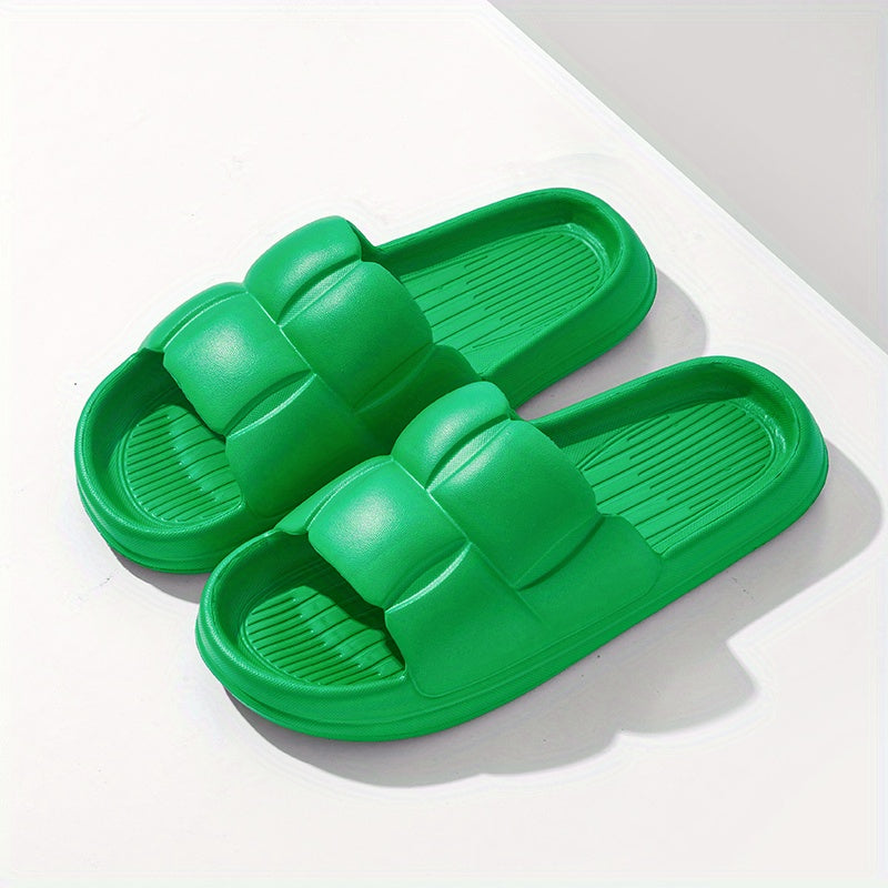 Soft & Silent EVA Slippers: Quick-Drying, Anti-Skid, Stylish Striped Design for Indoor/Outdoor Comfort