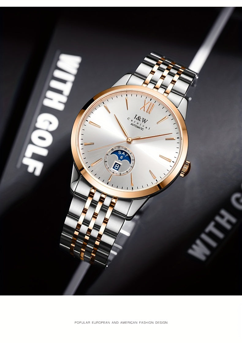 Carnival high-end brand mechanical watches for men stainless steel sapphire mirror fashion sports watches for men holiday gifts