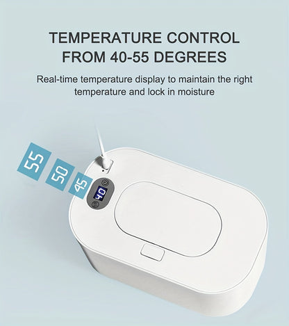 USB Wipe Warmer, Wet Wipes Dispenser, Plain Color Wipe Warmer For Travel Home Car, Large Capacity Wet Wipe Dispenser, Battery Not Included