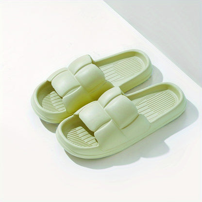 Soft & Silent EVA Slippers: Quick-Drying, Anti-Skid, Stylish Striped Design for Indoor/Outdoor Comfort