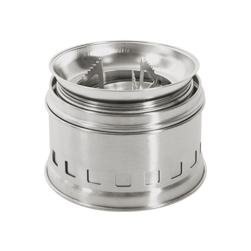 Portable Outdoor Camping Stove: Mini, Stainless Steel, Wood Burning - Perfect for Your Next Adventure!