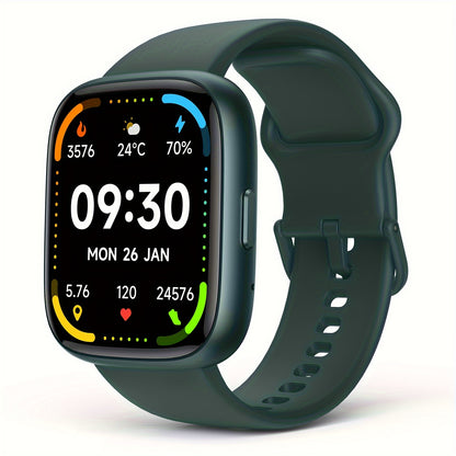 100+ Sports Smart Watches For Men Women, 1.83" HD Full Screen Touch Watch With Wireless Call, Pedometer, Fitness Tracker, Calculator, Music Control, Alexa Voice, Rechargeable Lithium Battery, USB Charging, Multi-language Supp