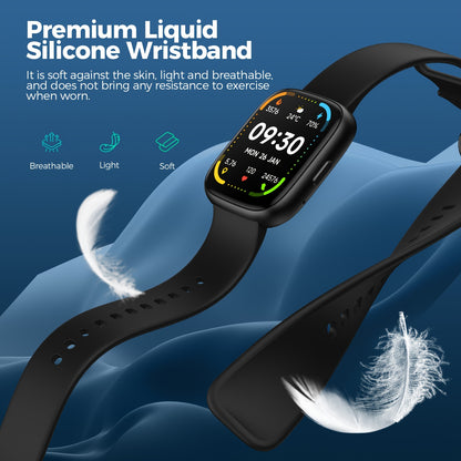 100+ Sports Smart Watches For Men Women, 1.83" HD Full Screen Touch Watch With Wireless Call, Pedometer, Fitness Tracker, Calculator, Music Control, Alexa Voice, Rechargeable Lithium Battery, USB Charging, Multi-language Supp