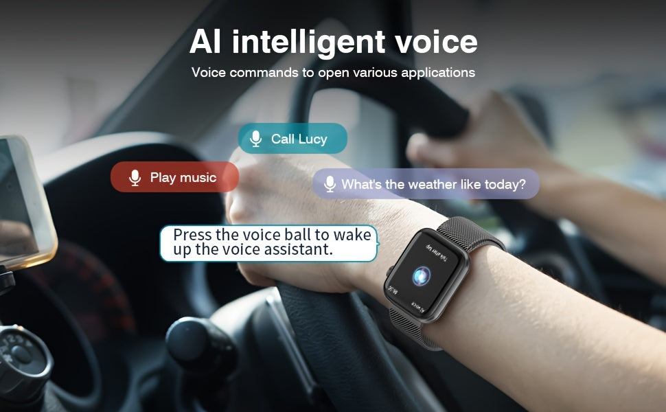 EarlySincere Smart Watches For Men WomenAnswer/Make Call, 1.9'' HD Full Touch Screen Fitness Tracker, Sleep Monitor, Fitness Watch For Android/ IOS