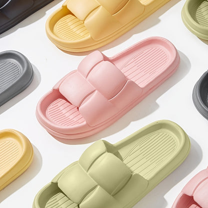 Soft & Silent EVA Slippers: Quick-Drying, Anti-Skid, Stylish Striped Design for Indoor/Outdoor Comfort